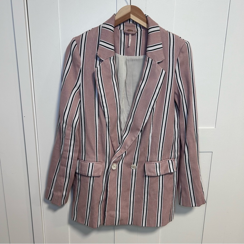 Free People Oversized Striped Blazer Small